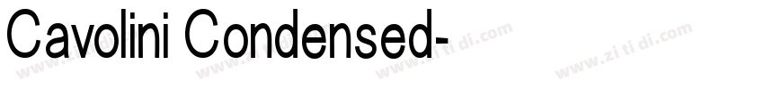 Cavolini Condensed字体转换